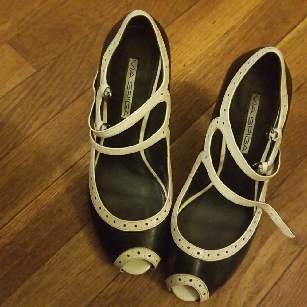 Peep Toe Spectator Via Spiga Heels